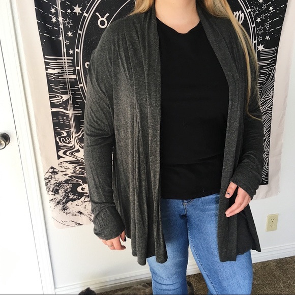 JkLA Sweaters - JkLA Women’s Dark Grey Long Sleeve Cardigan